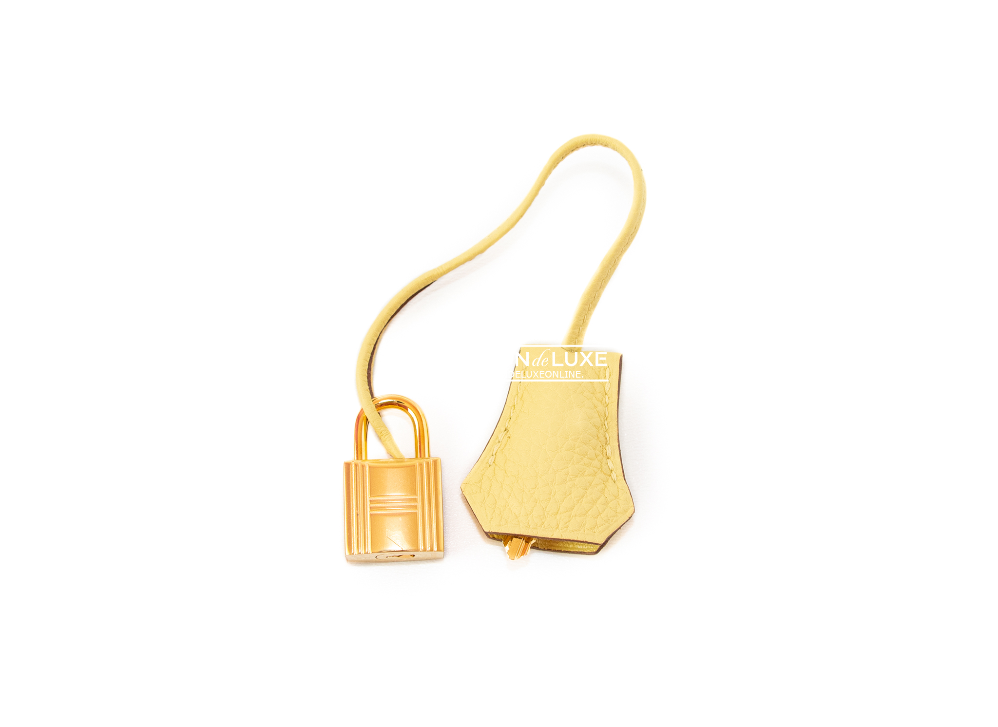 Sac de plage Hermès Pochette «Bains» Polyamide Jaune ref.205188