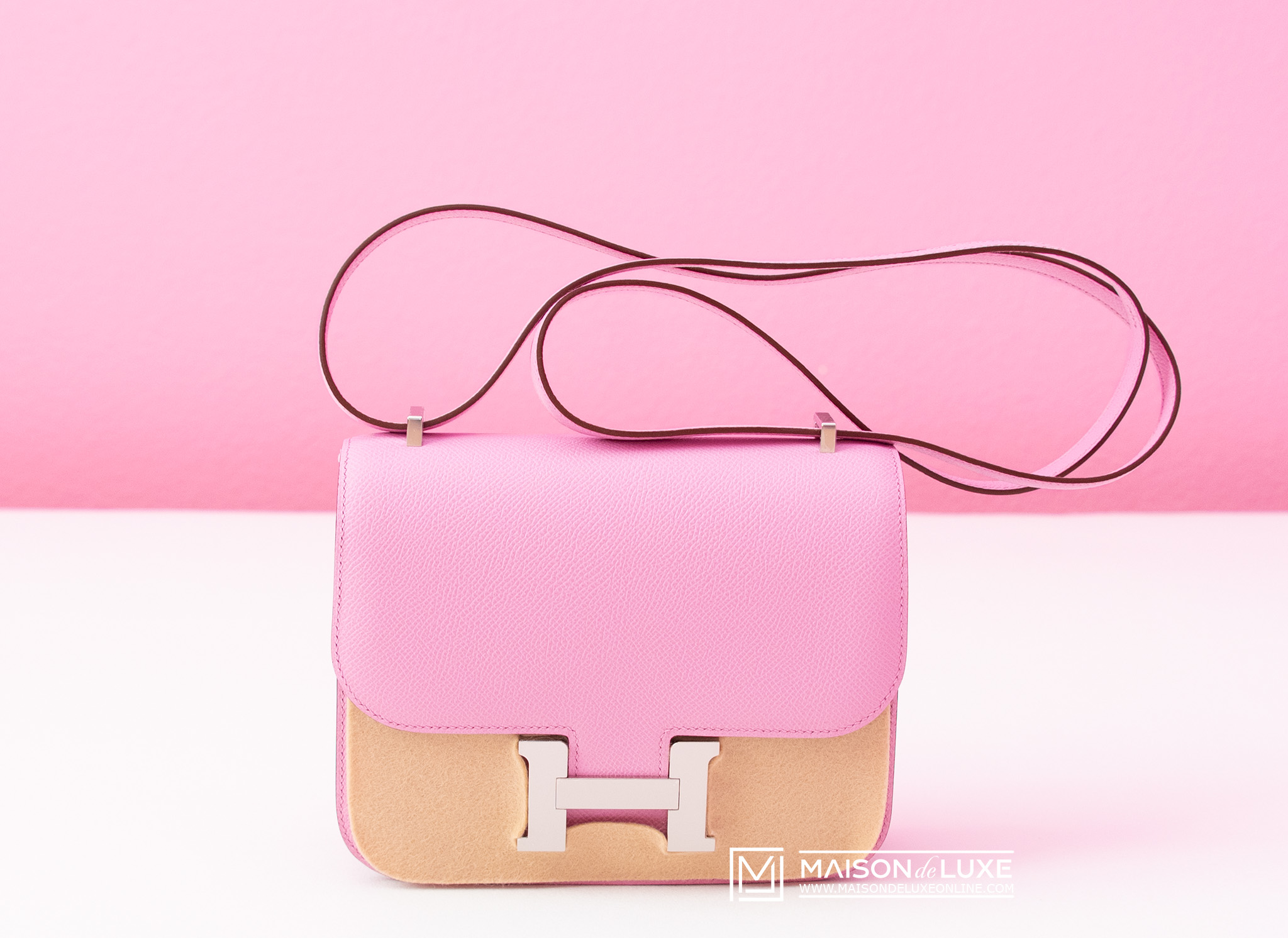 hermes pink constance bag