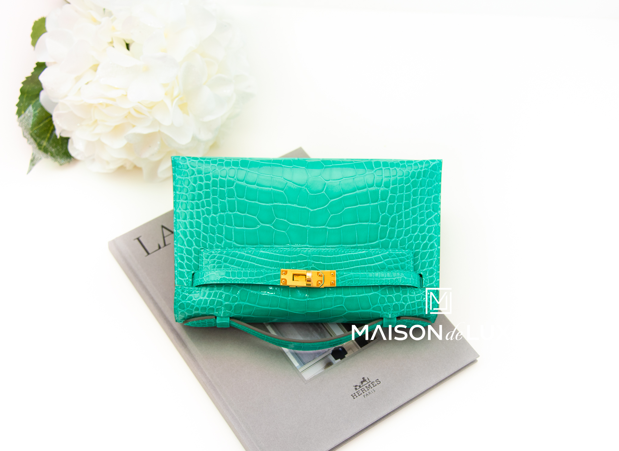 Hermès Vert Anis Lizard Mini Kelly Pochette, Hermès Handbags Online, Jewellery