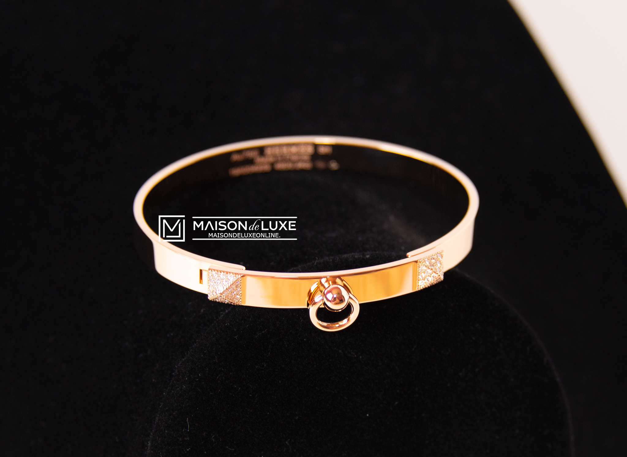 hermes cdc rose gold bracelet